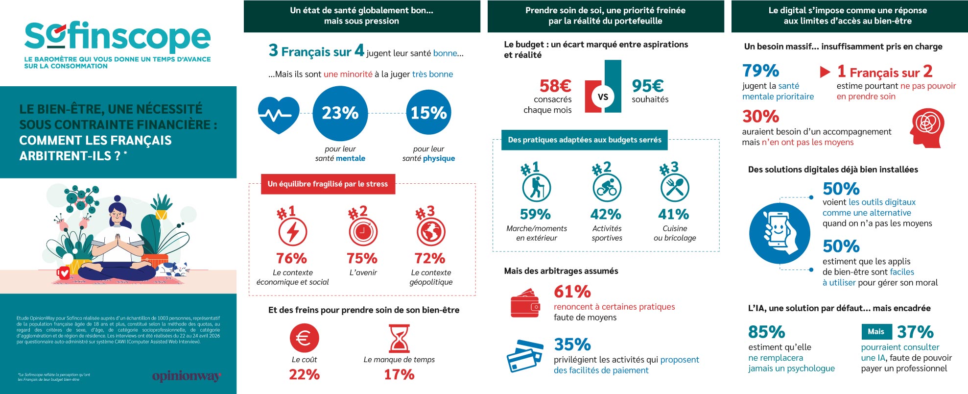 infographie : les Français et le budget bien-être