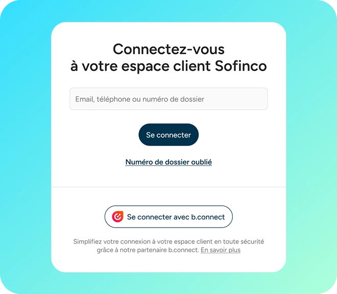 visuel illustrant la page de connexion à l'espace client 